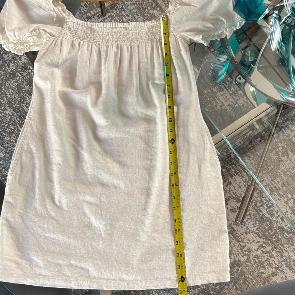 Abercrombie & Fitch White Smocked Square Neck Mini Dress NWT Size  XSP - Picture 16 of 16